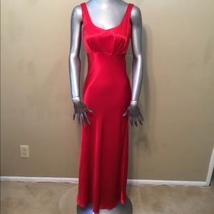 Vintage Rampage red floor length formal dress EUC